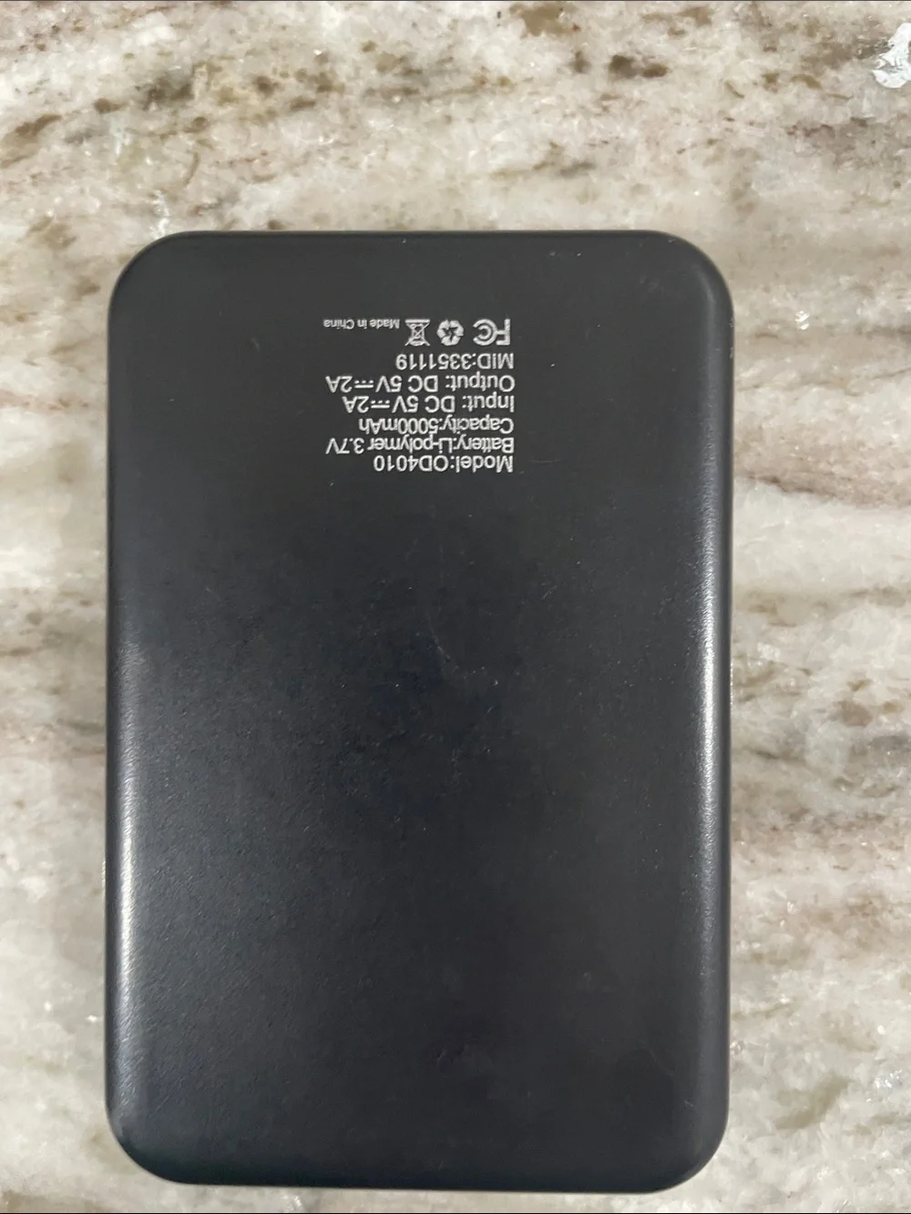 Source Unknown Black Portable 5000mAh Power Bank Charger